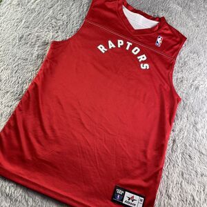 Toronto Raptors Jersey Mens Medium Red White Black Reversible NBA Basketball